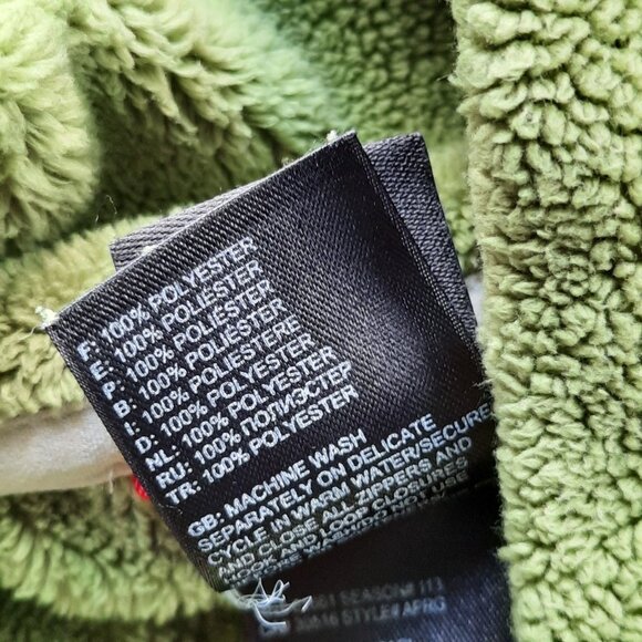 The North Face Jacket Womens Medium Green Full Zip Fleece Hiking Spring Outdoor - Picture 6 of 11